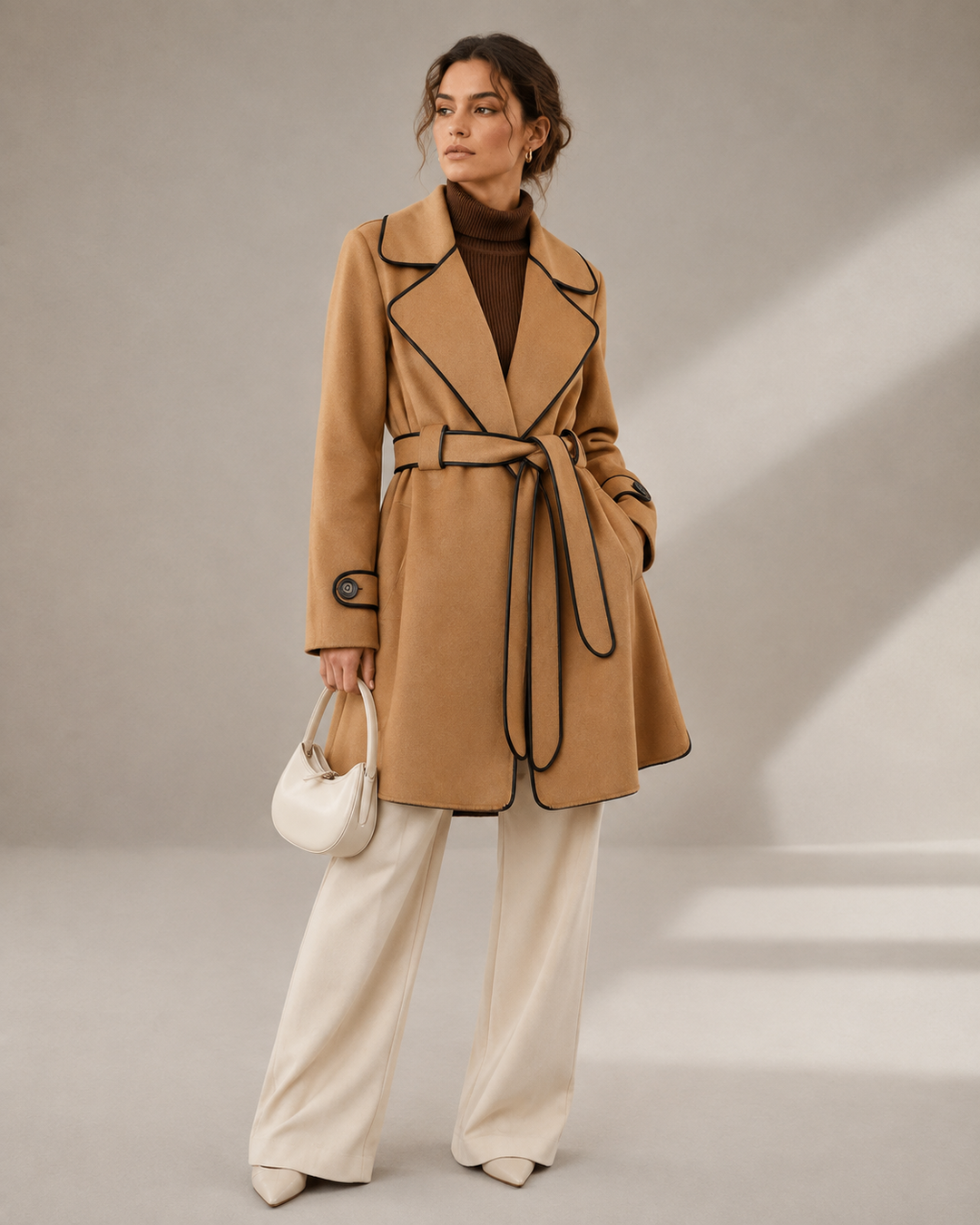 AUGUSTINE Belted Wool Coat