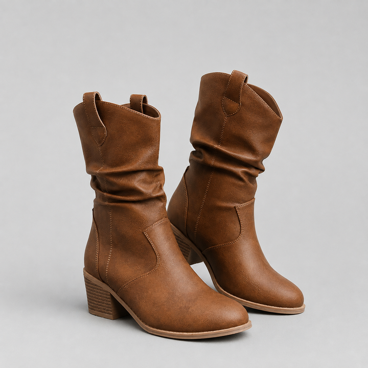CASSIDY Slouchy Western Boots