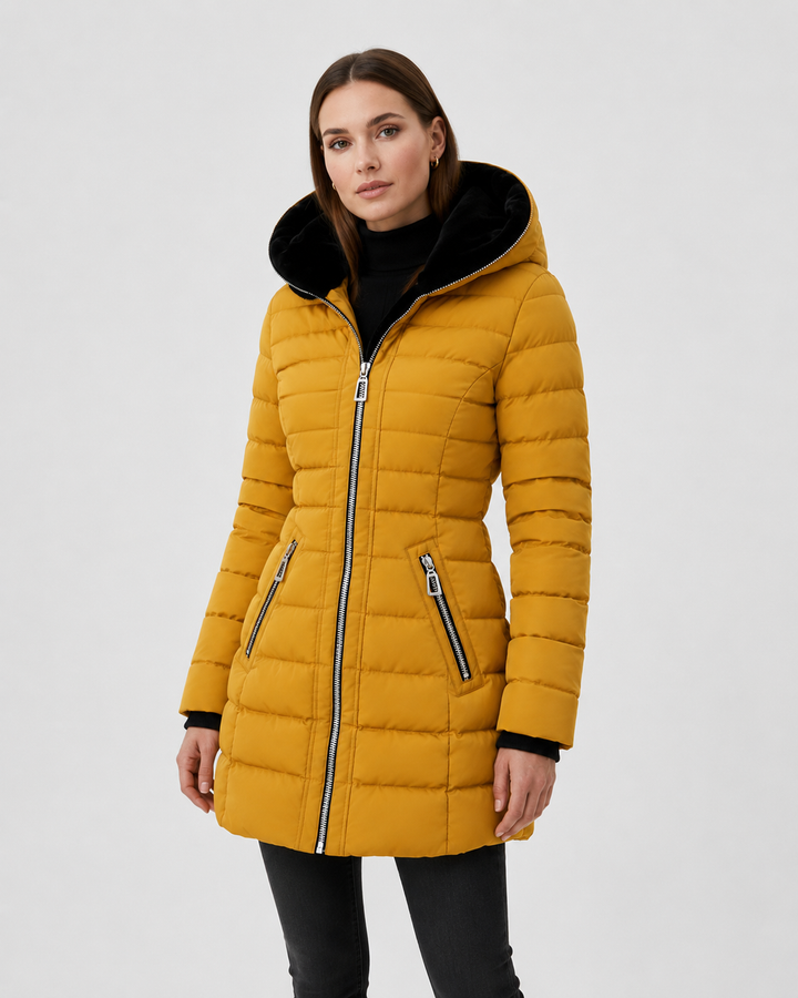 AMARA Hooded Long Quilted Parka – Women's