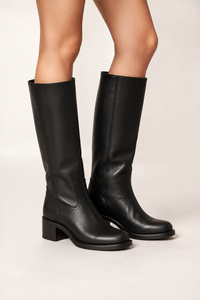 ELENA – Leather Knee-High Boots
