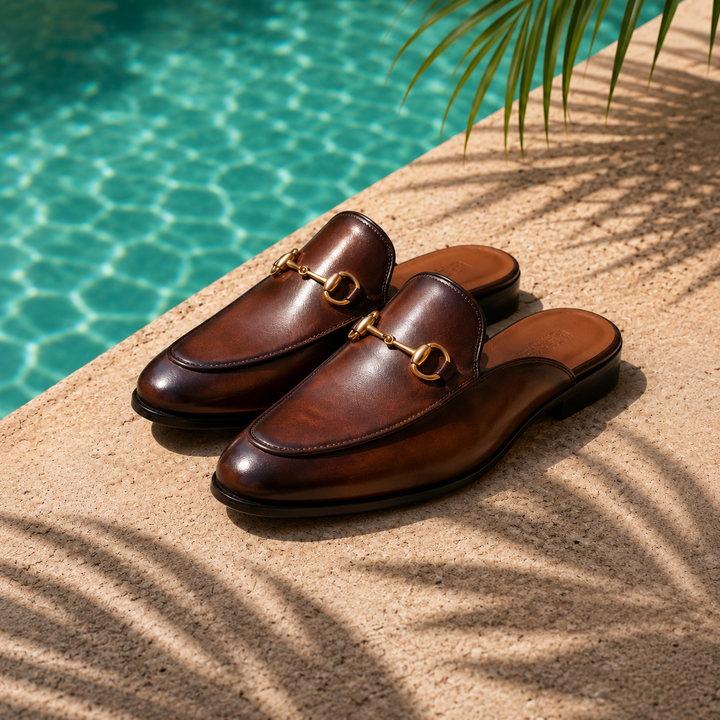 Santoni Leather Mule