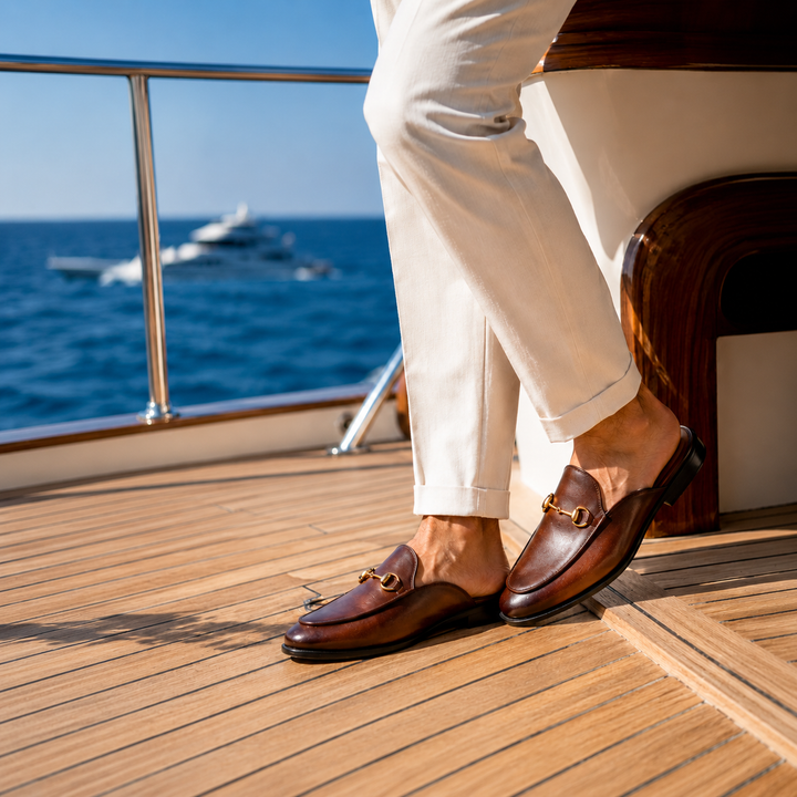 Santoni Leather Mule