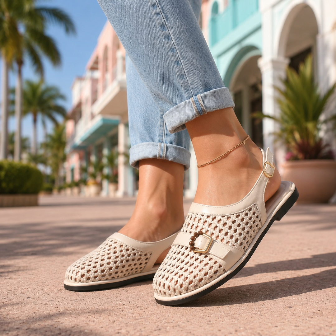 Margot Woven Slingback Flats