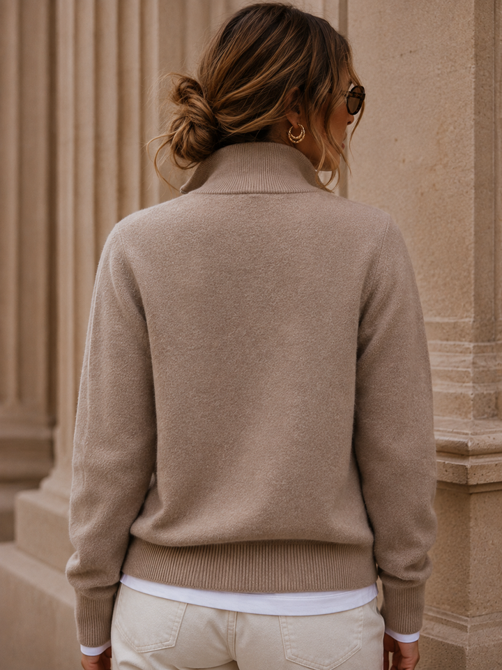 VALENTINA Funnel-Neck Zip Jumper