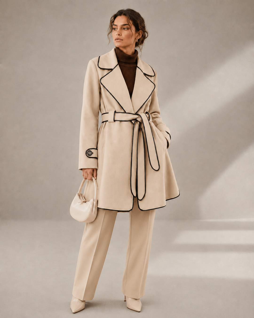 AUGUSTINE Belted Wool Coat