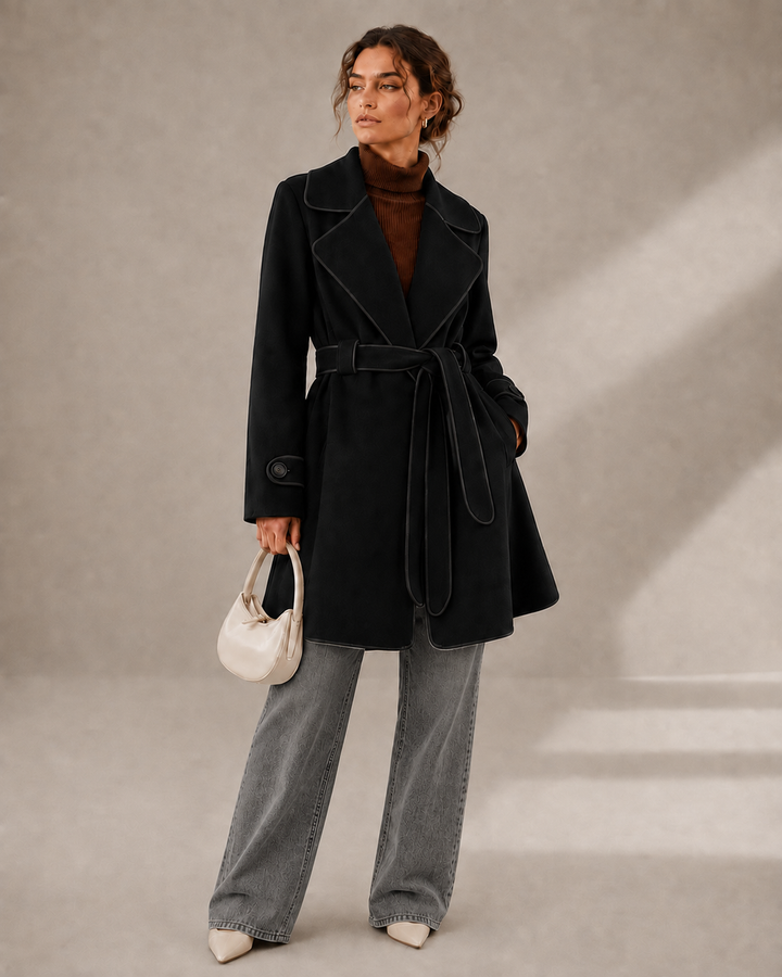 AUGUSTINE Belted Wool Coat