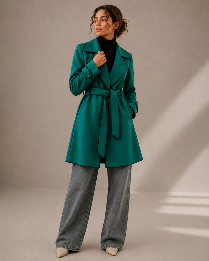 AUGUSTINE Belted Wool Coat