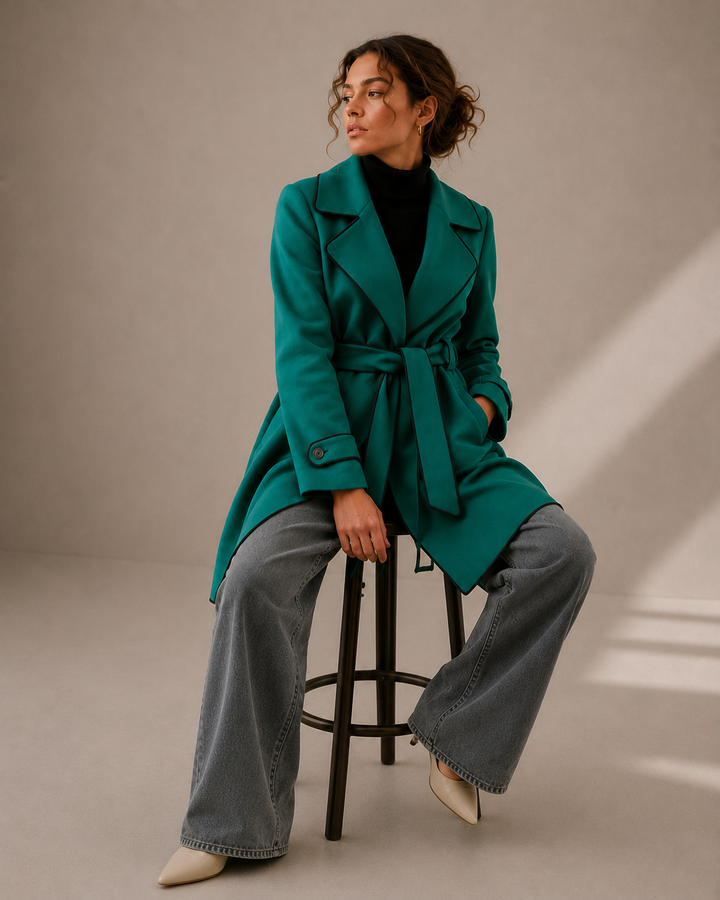 AUGUSTINE Belted Wool Coat
