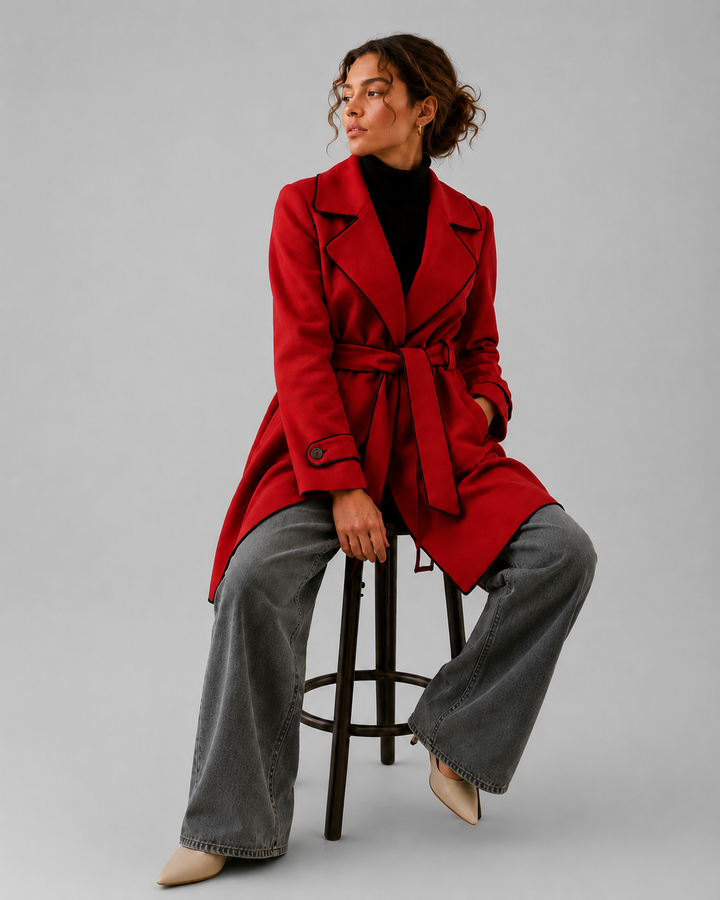 AUGUSTINE Belted Wool Coat
