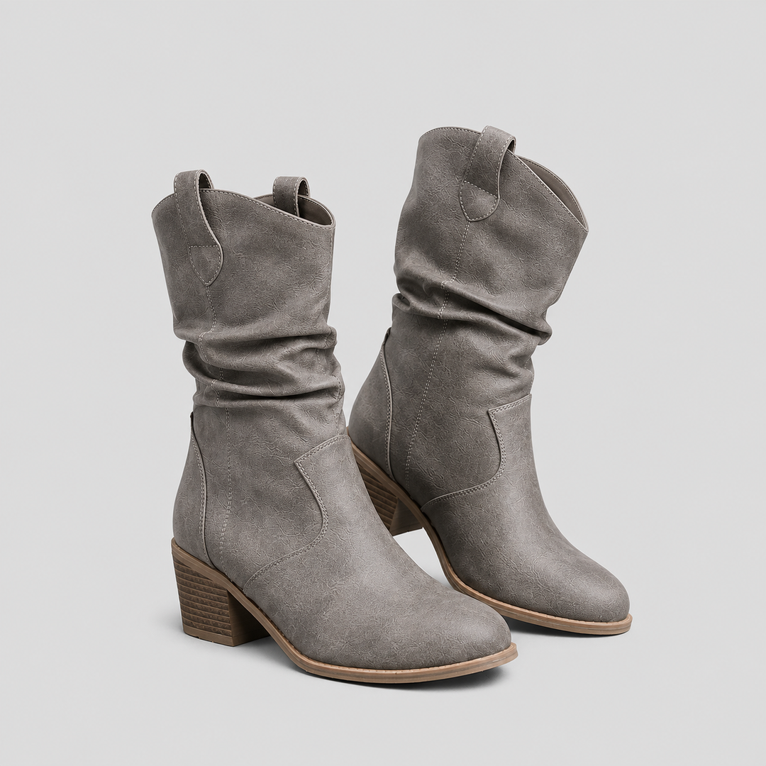 CASSIDY Slouchy Western Boots