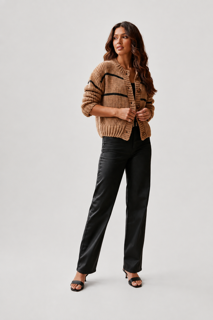 WILLA Button-Front Cardigan, 100% Acrylic – Women's