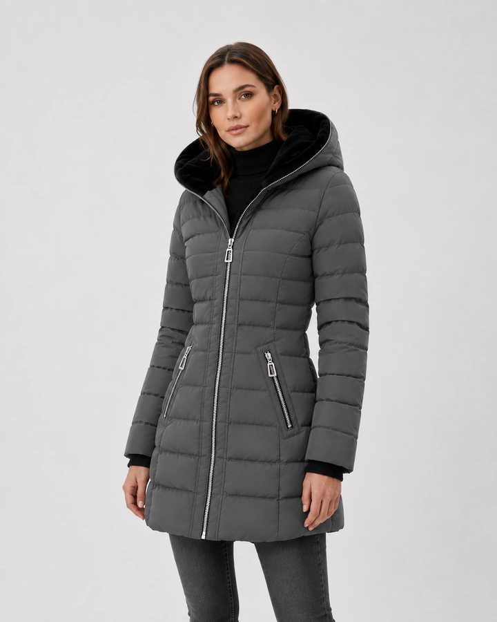 AMARA Hooded Long Quilted Parka – Women's