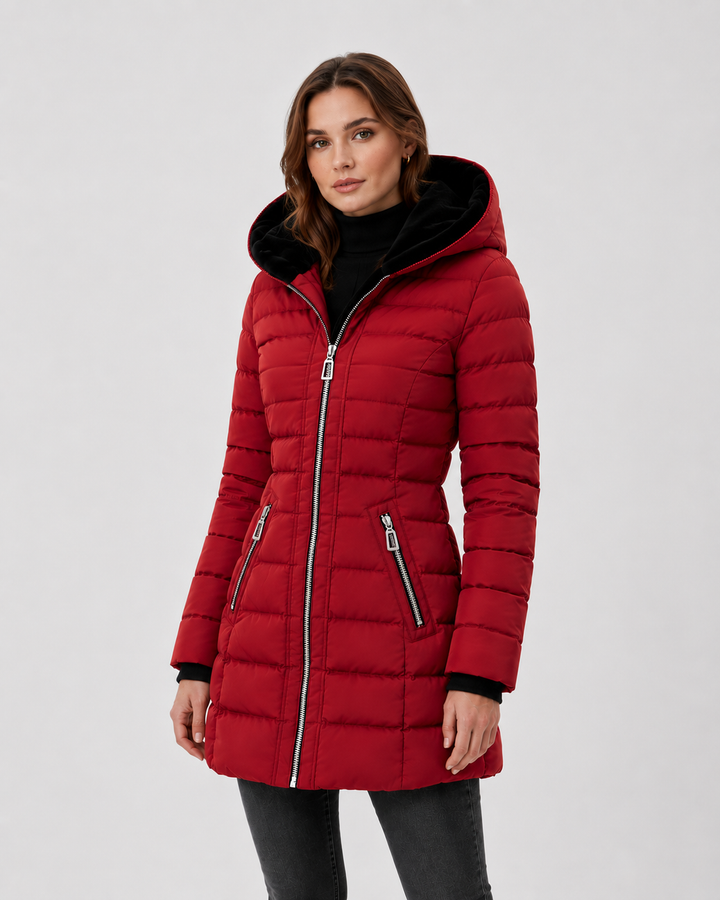 AMARA Hooded Long Quilted Parka – Women's