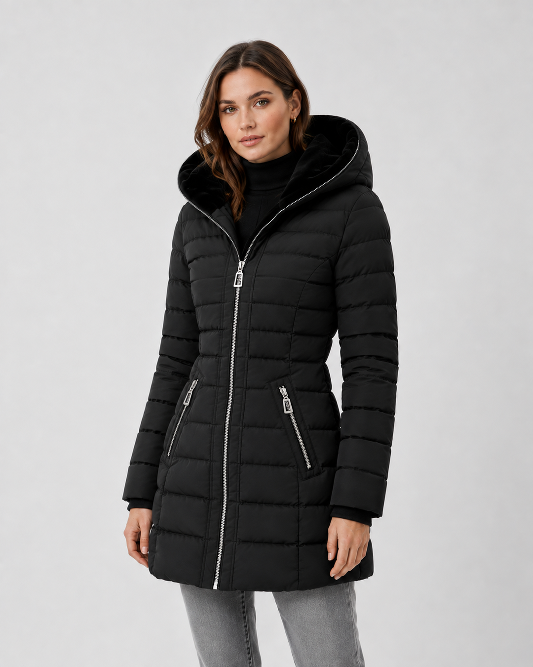 AMARA Hooded Long Quilted Parka – Women's