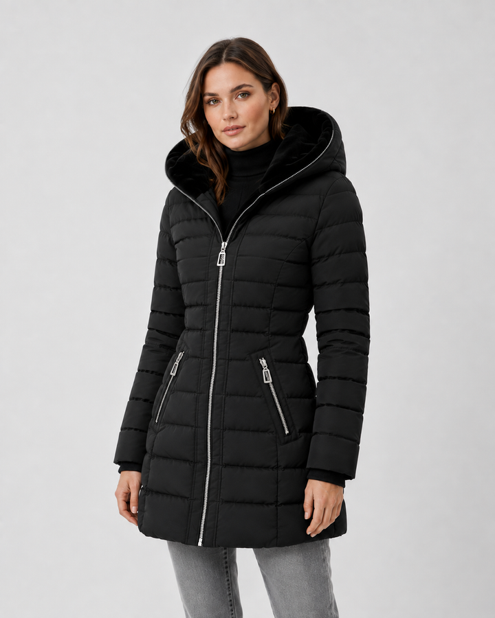 AMARA Hooded Long Quilted Parka – Women's