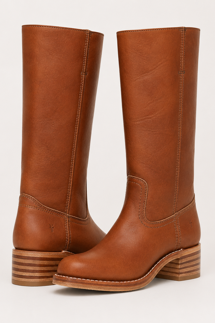 ELENA – Leather Knee-High Boots