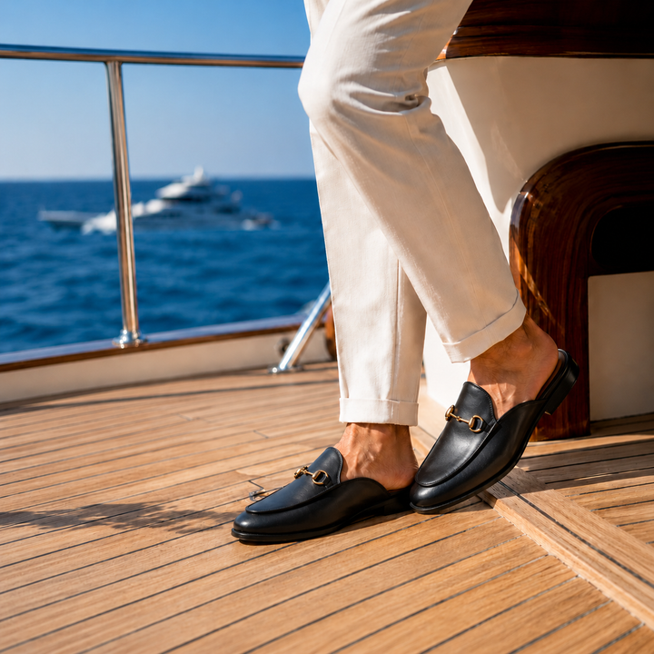 Santoni Leather Mule