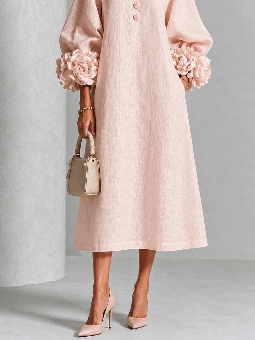 MARIAH| ELEGANT FLORAL MIDI DRESS
