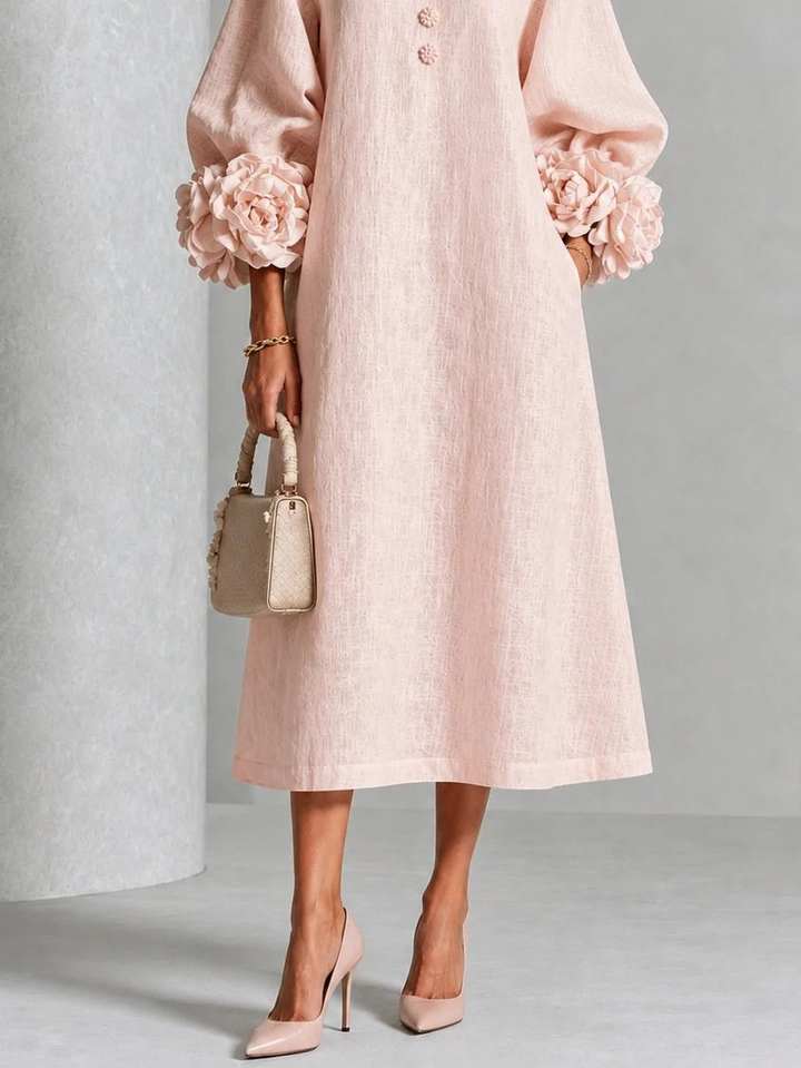 MARIAH| ELEGANT FLORAL MIDI DRESS