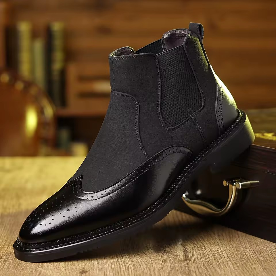 Aster Brogue Chelsea Boots