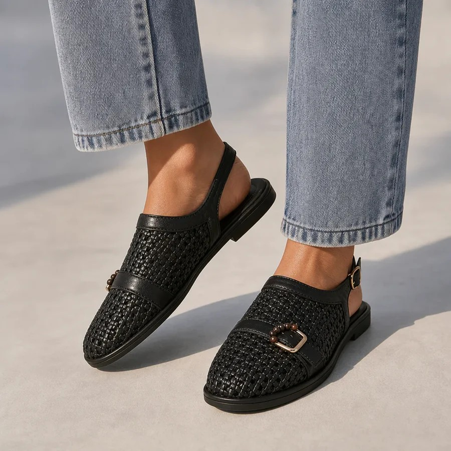 Margot Woven Slingback Flats